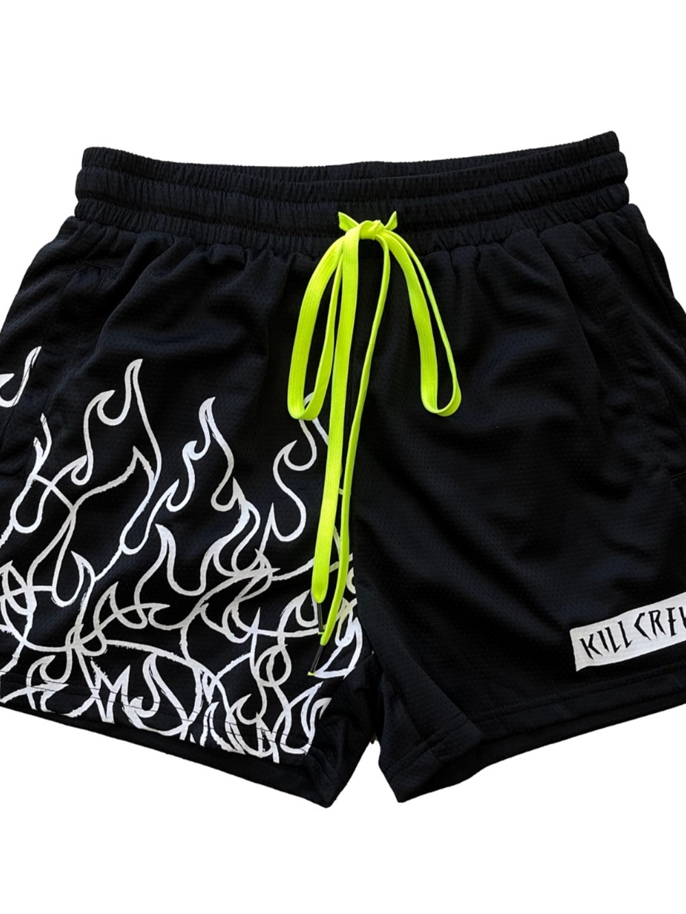 Kill Crew Women’s Black Flame Print Athletic Shorts